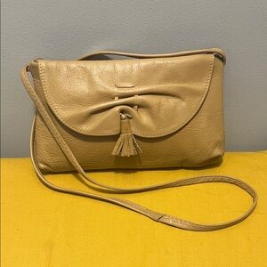 Vintage Tan Leather Shoulder Bag
